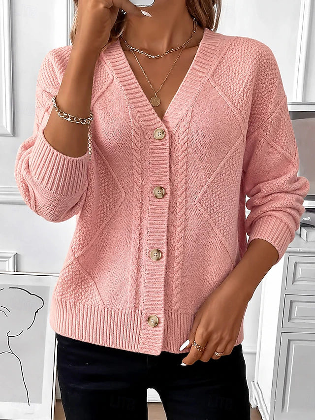 Aileen | Vintage kabelgebreide vest met knopen