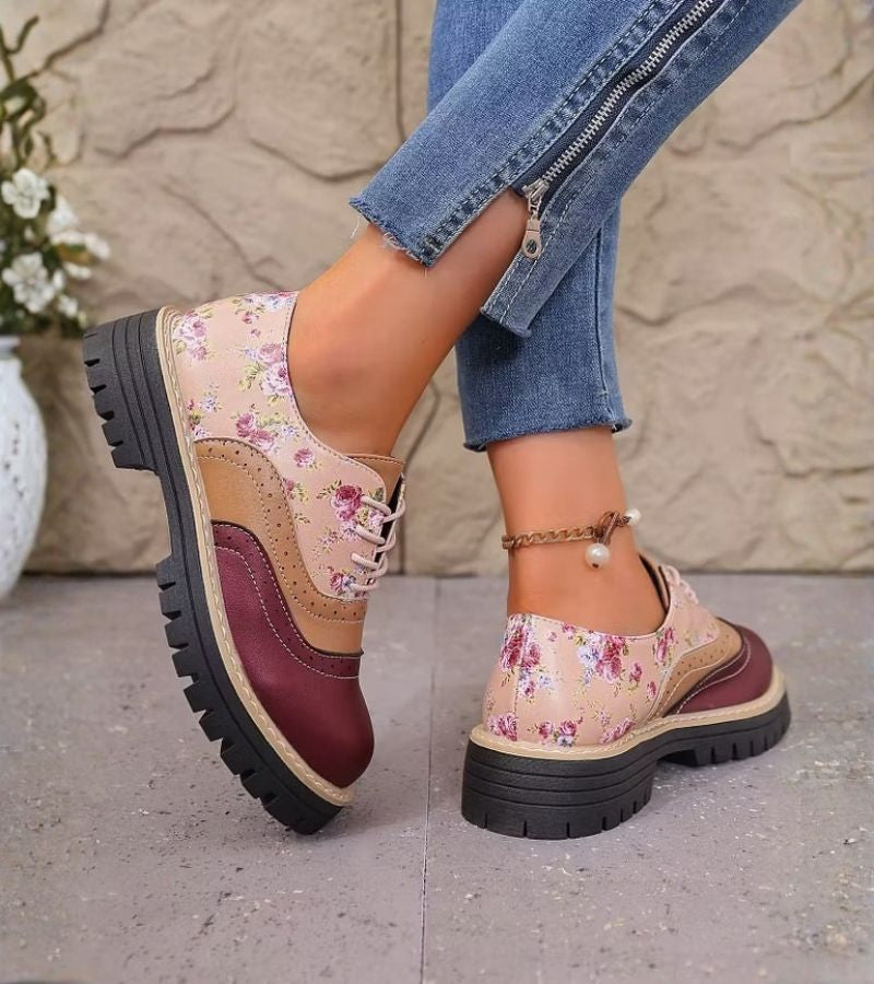 Roosmarijn | Oxford schoenen met bloemenprint