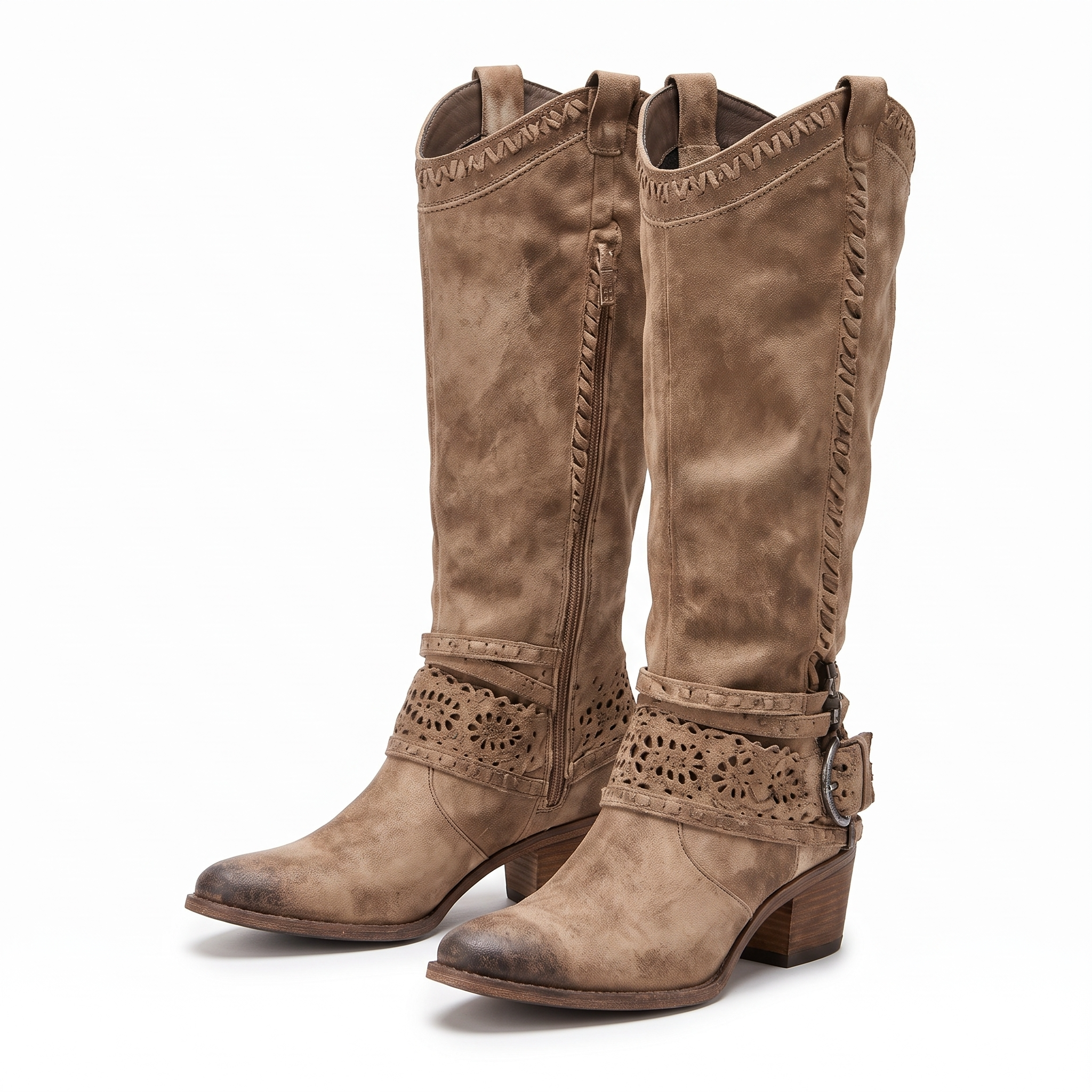 Laurette | Westernlaarzen met gespen